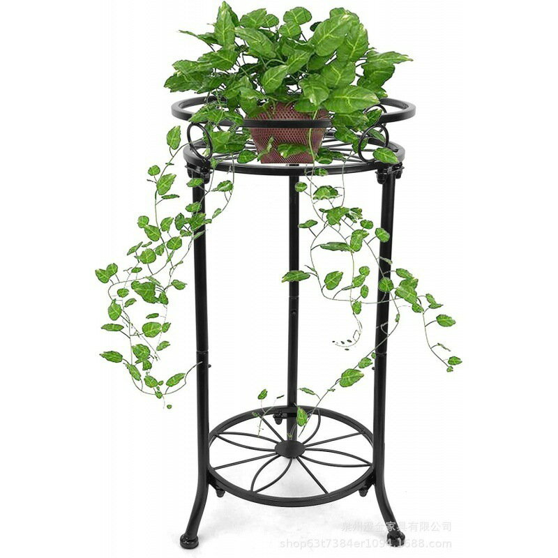 快速出貨 公司貨 雙層園藝盆栽綠蘿花盆架外貿鐵質歐式鐵藝花架子陽臺室內簡約庭院