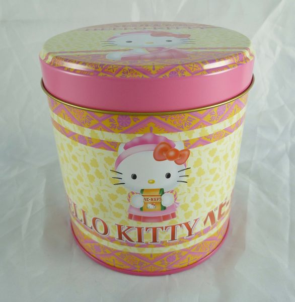 【震撼精品百貨】Hello Kitty 凱蒂貓 大圓鐵盒 震撼日式精品百貨