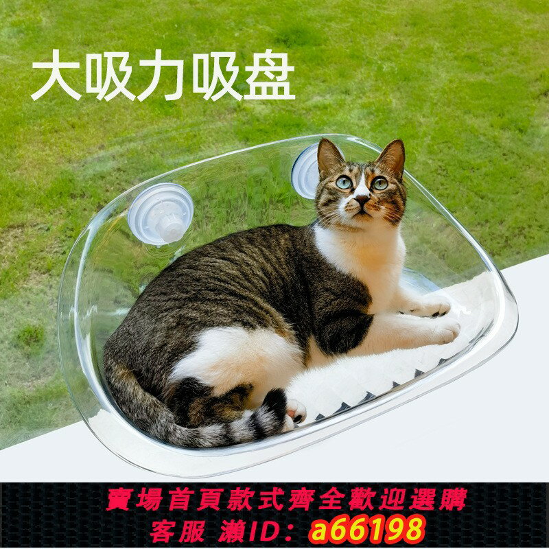 【臺灣公司 可開發票】貓吊床貓咪曬太陽神器窗邊掛床玻璃貓架子窗戶吸盤寵物貓窩太空艙