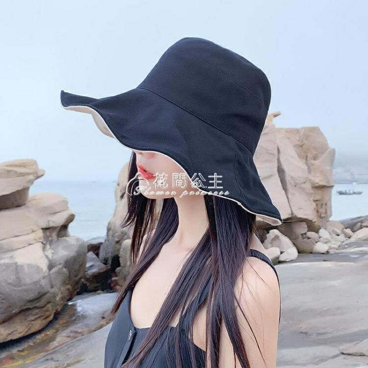 漁夫帽女士遮臉夏季薄款雙面防曬紫外線遮陽帽太陽帽子韓版潮百搭