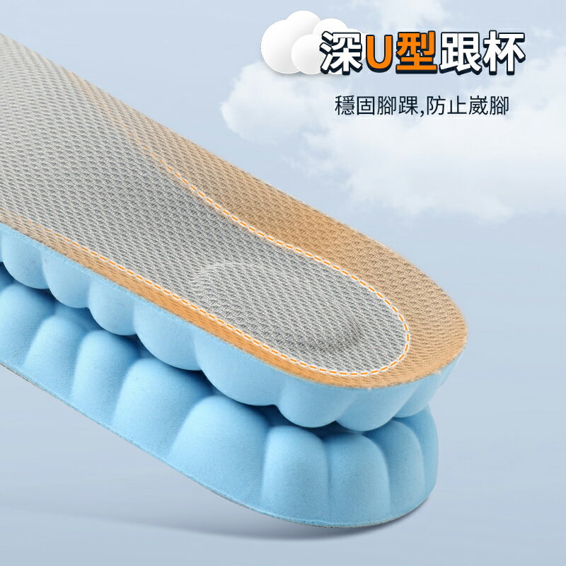 冰感透氣雲朵鞋墊 4D運動鞋墊 透氣 冰感透氣 透氣鞋墊 柔軟高彈 吸汗 減壓鞋墊 減壓 鞋墊 輕薄 全通用 氣壓減震 1