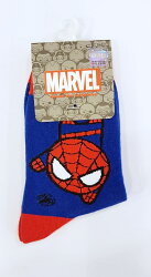 X射線【C128128】蜘蛛人Spider-Man 1/2童襪19~20cm,大人/小孩短襪/船型襪/sanrio卡通/襪子