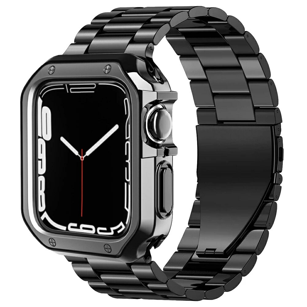 錶殼 金屬錶帶 適用於 蘋果手錶76錶帶 不銹鋼錶帶 加外殼 41mm 45mm 44mm 蘋果錶帶