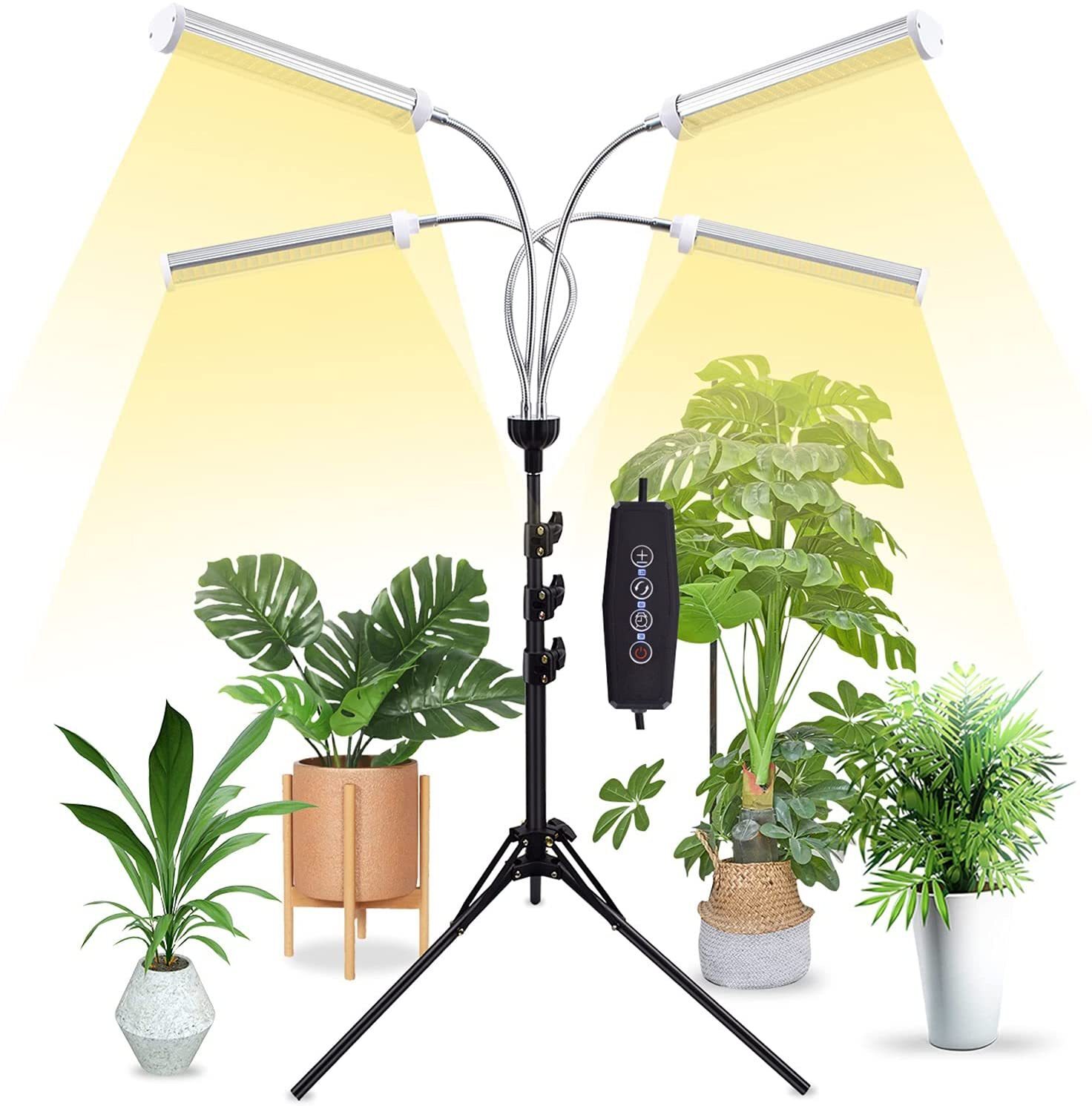 LED室內移動支架植物補光燈 3頭4頭全光譜 生長燈 305燈 420燈珠 太陽光沐浴燈 植物燈 多肉補光燈 3