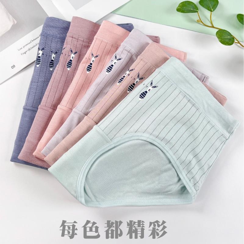 有機棉可愛小豬直條內褲 中腰 F碼 942 7
