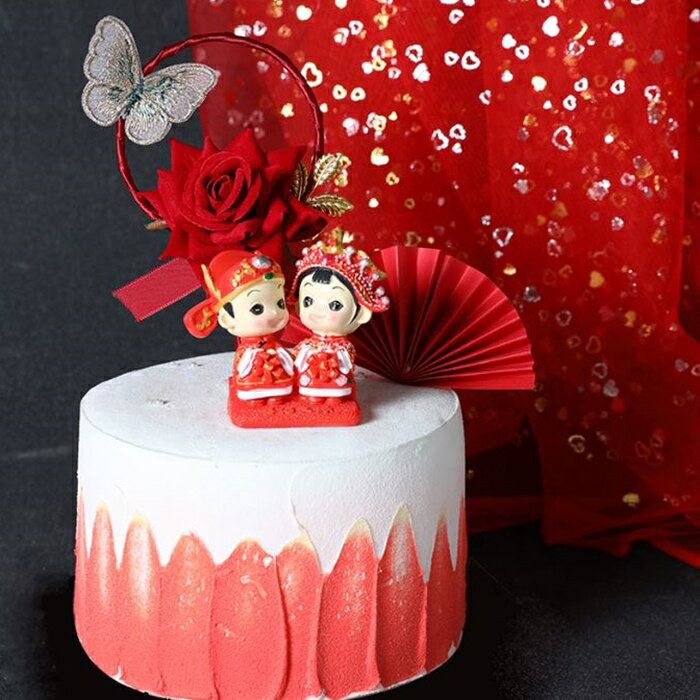 [Hare.D]現貨 唯美 鐵藝玫瑰蝴蝶 蛋糕插 週年 紀念 婚禮 節慶布置 蛋糕裝飾 蛋糕插牌