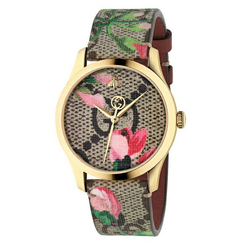 GUCCI G-TIMELESS精緻花卉時尚腕錶