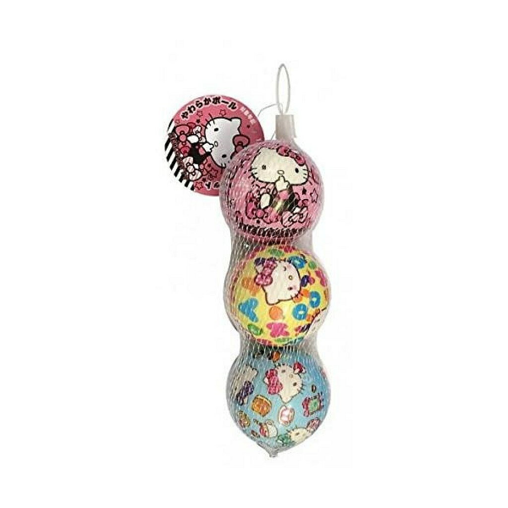 【震撼精品百貨】Hello Kitty 凱蒂貓 HELLO KITTY 3入小皮球玩具 震撼日式精品百貨