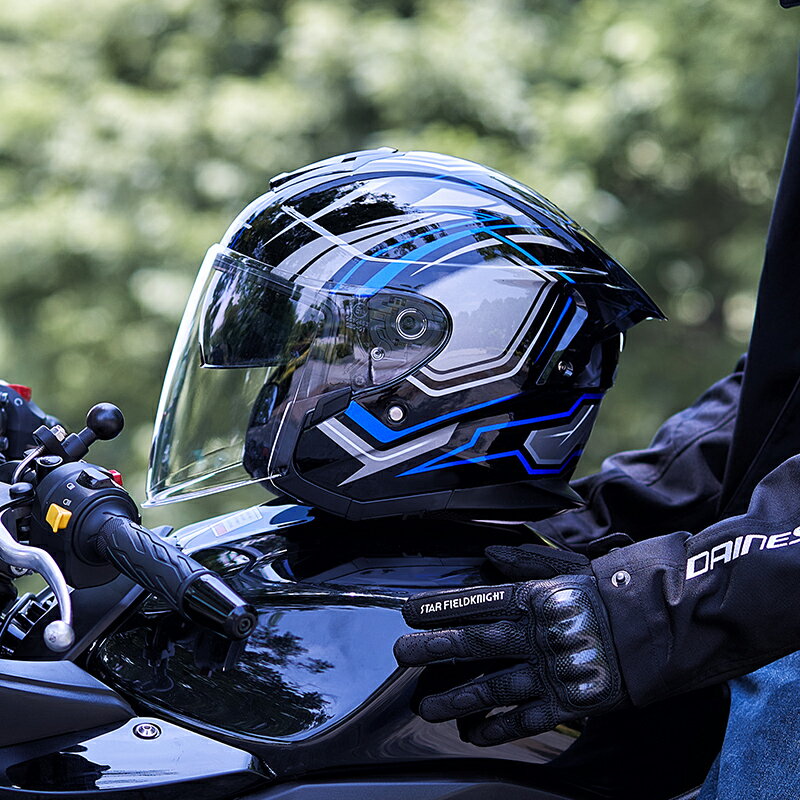 GXT摩托車頭盔3C認證四季通用半盔男女電動車四分之三品牌安全帽