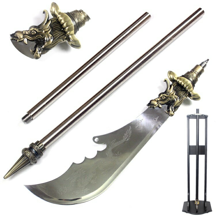 {可打統編 保固一年}青龍偃月刀不銹鋼關公大刃春秋大刀冷兵器關羽金屬武術關刀未開刃 0