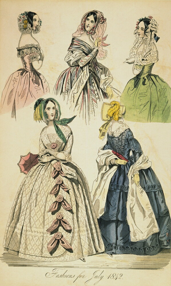 Posterazzi: GodeyS LadyS Book 1842 Namerican Color Fashion ...