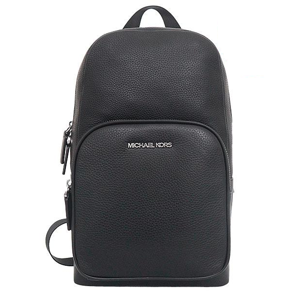 MICHAEL KORS 單肩後背包 斜背包 荔枝紋真皮革 胸包 側背包 M62507 黑色MK(現貨)▶指定Outlet商品5折起☆現貨【送禮首選★APP下單點數4倍送】
