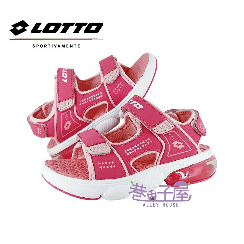 【剪標品出清】lotto樂得 童鞋 輕量 氣墊 運動涼鞋 [lks37] 粉【巷子屋】