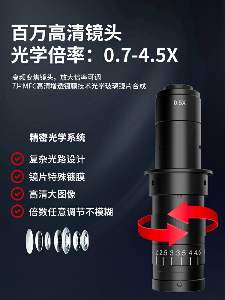 【台灣公司 可開發票】工業體視顯微鏡臺式電子ccd測量光學手機維修高清數碼放大視頻專用珠寶鑒定工具100倍40焊接電路板usb超景深 3
