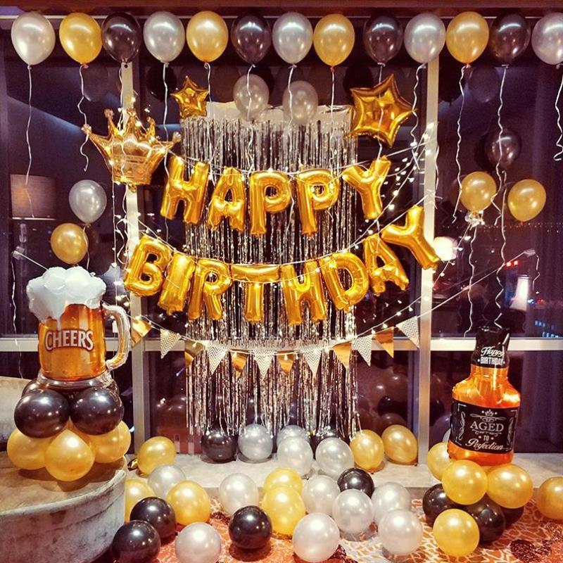 生日裝飾場景佈置男士成年老公男生日驚喜女神女童網紅背景墻