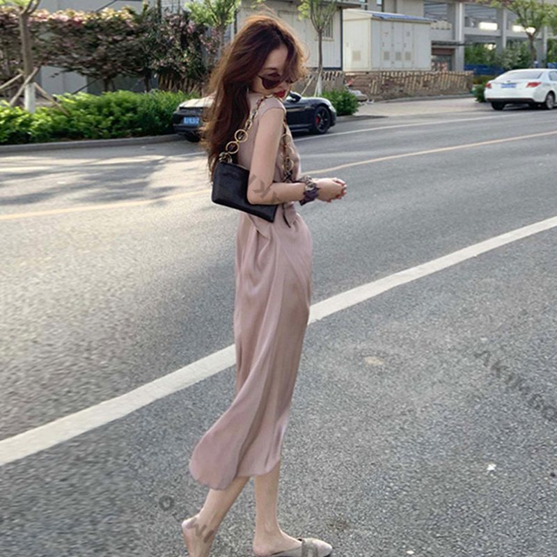 聚會女神party小禮服平時可穿小眾粉色裙子質感高階感連衣裙女夏