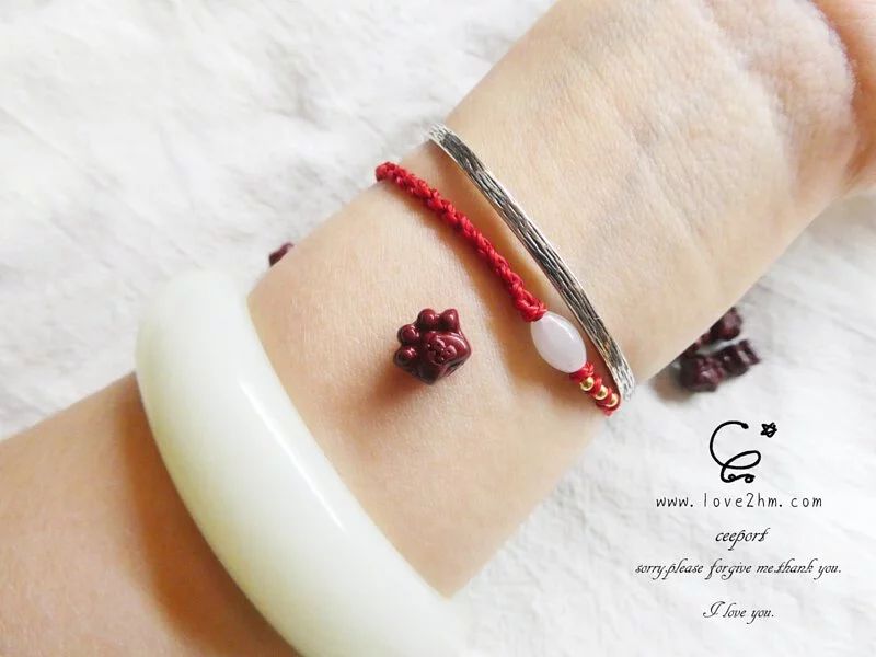 97.25%紫金砂福字貓手手 硃砂 水晶飾品 晶晶工坊-love2hm 1