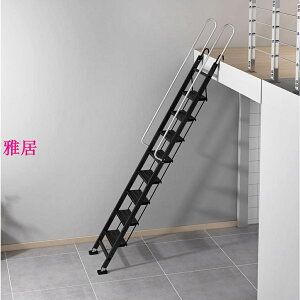 伸縮閣樓梯 工具梯 工程梯 摺疊 新款家用鋁合金閣樓梯子十步扶梯室內外加厚工程梯移動