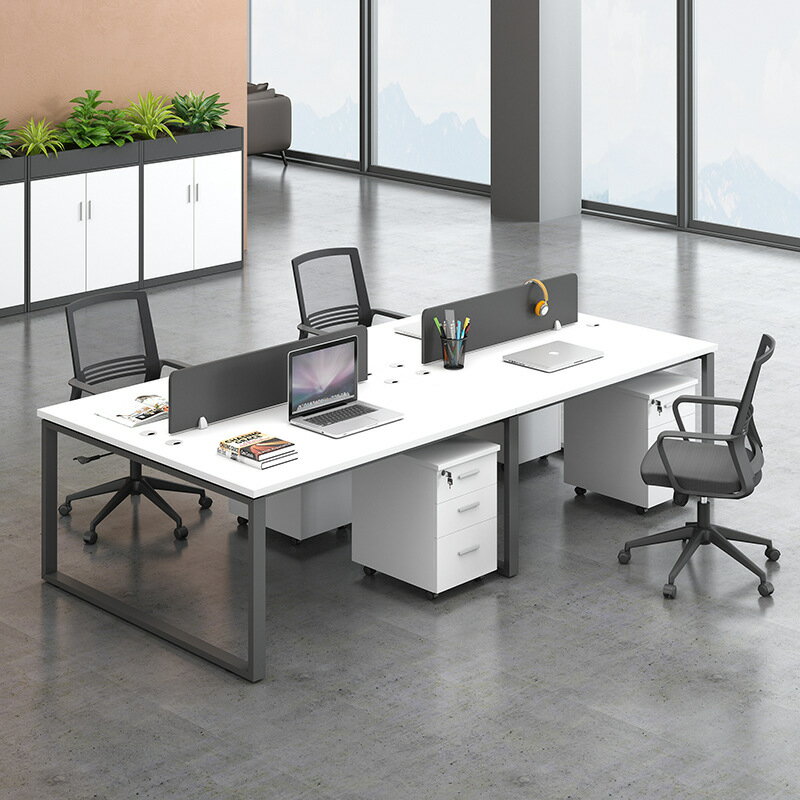 桌子 職員辦公桌椅組合電腦桌子46人位辦公家具屏工位