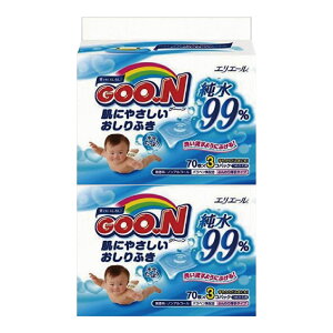 日本【大王製紙】GOO.N濕紙巾補充包70張入(2包組)