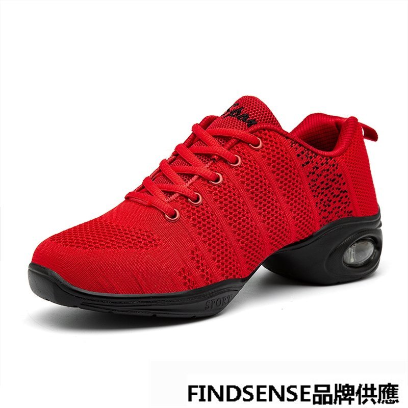 FINDSENSE品牌 四季款 新款 日本 女 高品質 網面舒適透氣 舞蹈鞋 增高 馬蹄鞋 運動休閒鞋 潮流鞋子
