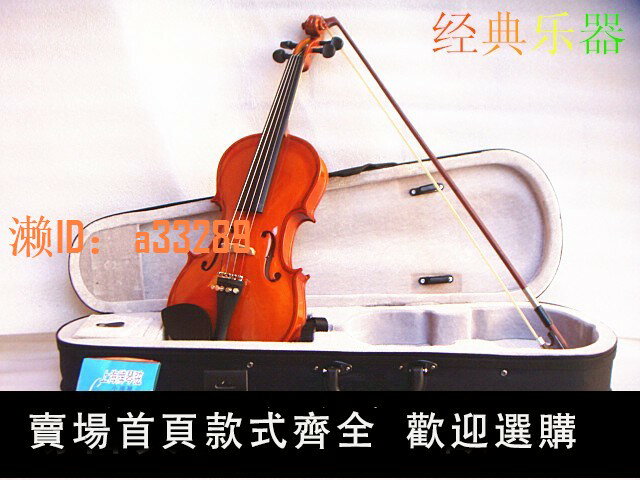 【可開發票】經典樂器 小提琴初學者 成人學生家庭椴木演奏啞光亮光小提琴 全