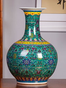 景德鎮陶瓷器琺瑯彩落地大花瓶插花家居客廳裝飾品擺件大號工藝品