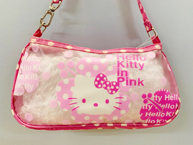 【震撼精品百貨】Hello Kitty 凱蒂貓 Sanrio HELLO KITTY防水收納包/透明手提包-圓點扶桑花#67020 震撼日式精品百貨