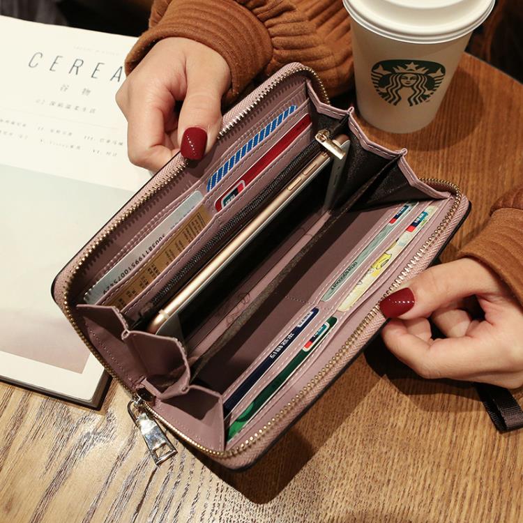 女士手拿長款錢包新款韓版手包多功能卡包手機包零錢包女錢夾 全館免運