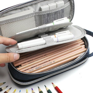 創意多功能手提筆盒初中生簡約INS風鉛筆袋大容量日系清新文具袋