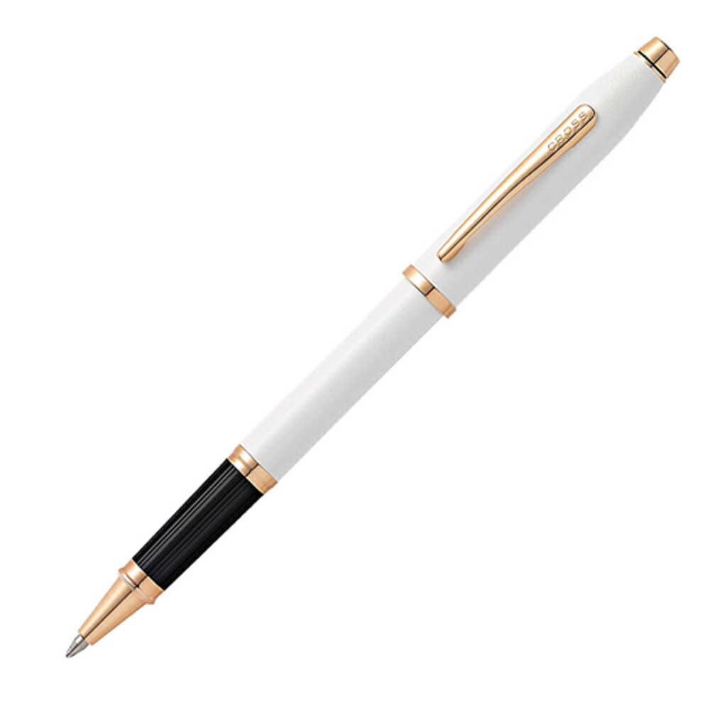 高仕 CROSS 新世紀珍珠白亮漆玫瑰金色鋼珠筆*AT0085-113