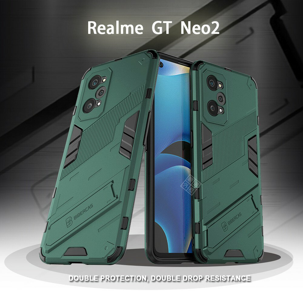 【嚴選外框】 Realme GT Neo2 朋克 鎧甲 磁吸 支架 手機殼 精孔 硬殼 盔甲 防摔殼 保護殼