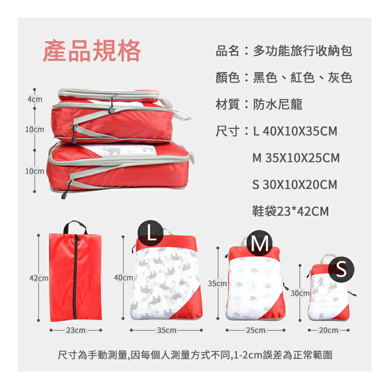 多功能旅行收納包 行李收納袋 旅行收納袋 衣物壓縮袋 旅行壓縮袋 拉鍊壓縮袋 旅行收納 旅行袋 行李袋 行李箱收納袋 8