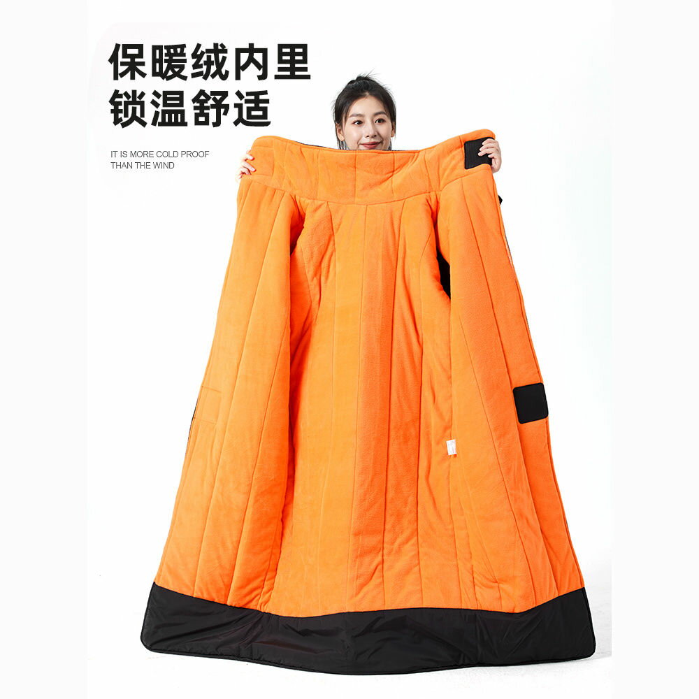 【最低價】【公司貨】電動車擋風被冬季加絨加厚電瓶車防風衣罩擋風衣摩托車騎行防寒服 2