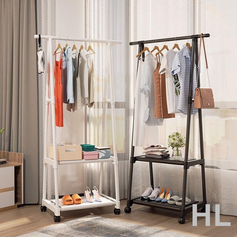 掛衣架落地立式臥室可移動簡易晾衣服架子家用折疊室內小型衣帽架