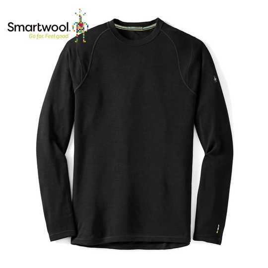 【【蘋果戶外】】Smartwool SW016350 001【黑】男 NTS250 美麗諾羊毛長袖衫內層保暖衣衛生衣中量保溫圓領羊毛衣