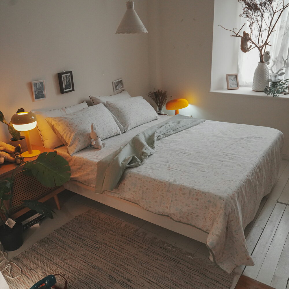 [ 蠟筆公園 ]  二層紗 床包 兩用被組 台灣製造 純棉材質 棉床本舖 雙層紗 夏日透氣床包