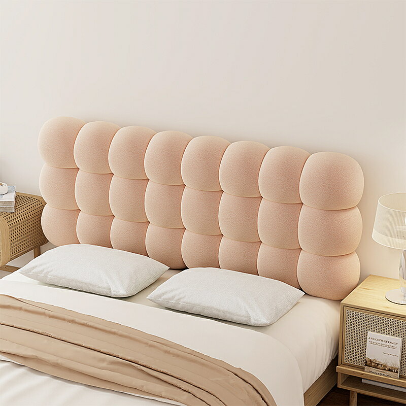 小雪球床頭軟包靠背墊榻榻米無床頭靠墊奶油風2024新款大靠枕定制/靠墊/靠背墊/床頭墊/軟包墊/大靠背/靠枕墊/護枕墊/床頭靠背墊