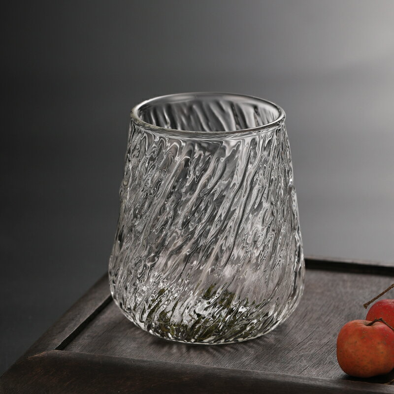 玻璃杯大容量家用喝水杯ins風日式咖啡杯耐熱杯子錘紋日系綠茶杯