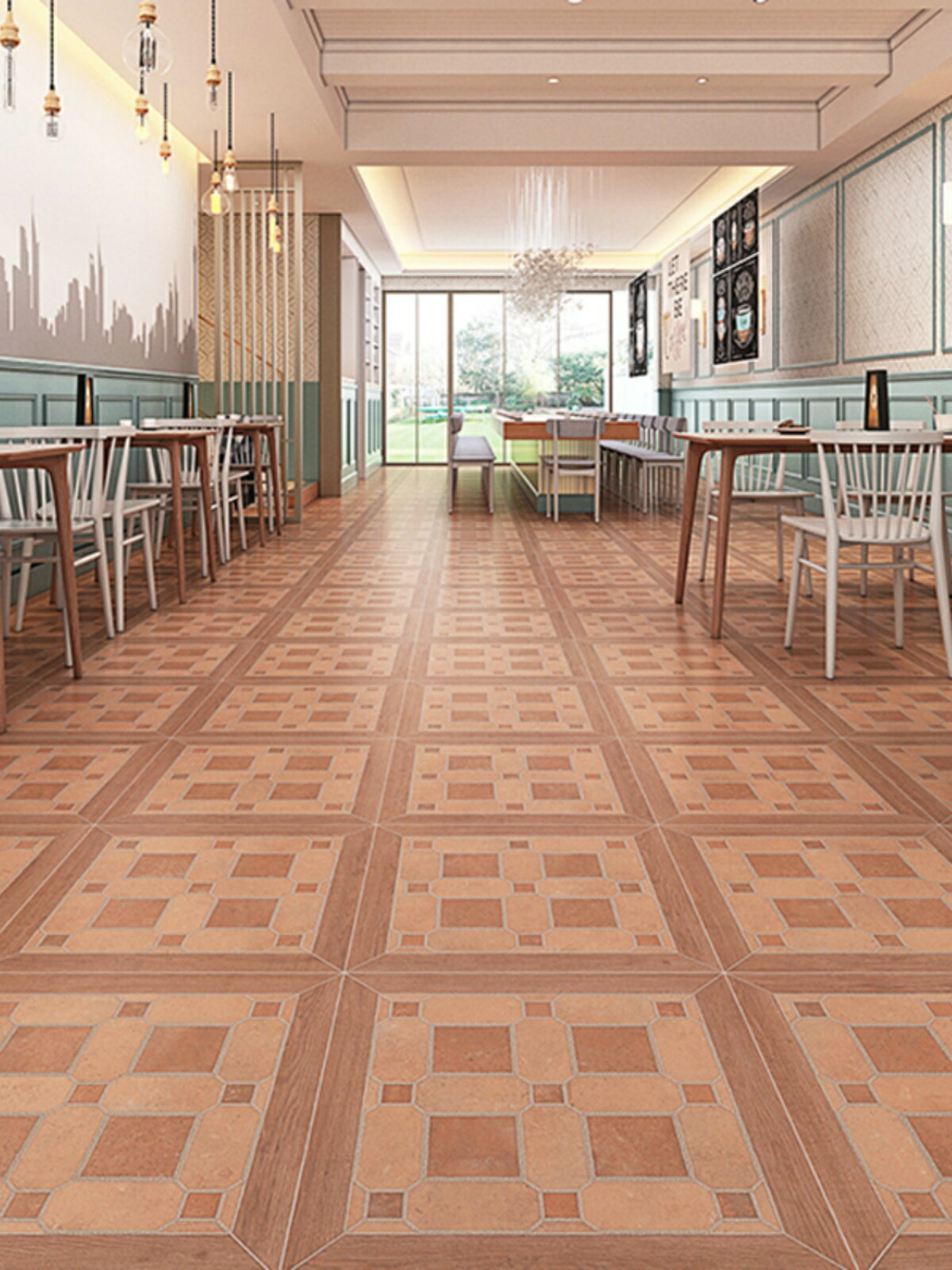 新古典紅磚600×600民宿庭院餐廳復古地磚花園院子防滑陶土瓷磚