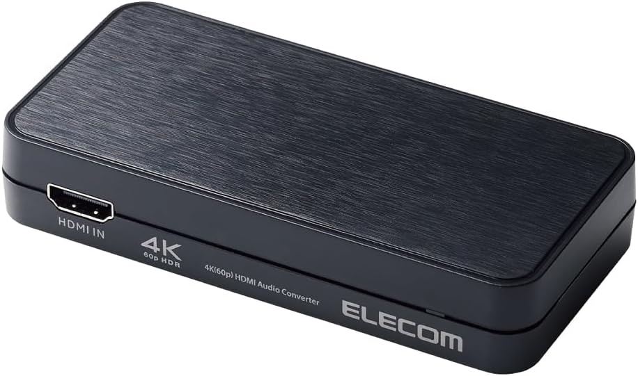 ELECOM ASC-HDAV121BK HDMI音訊分離器 4K/60Hz 光纖數位/3.5mm類比輸出 PS5 Switch相容
