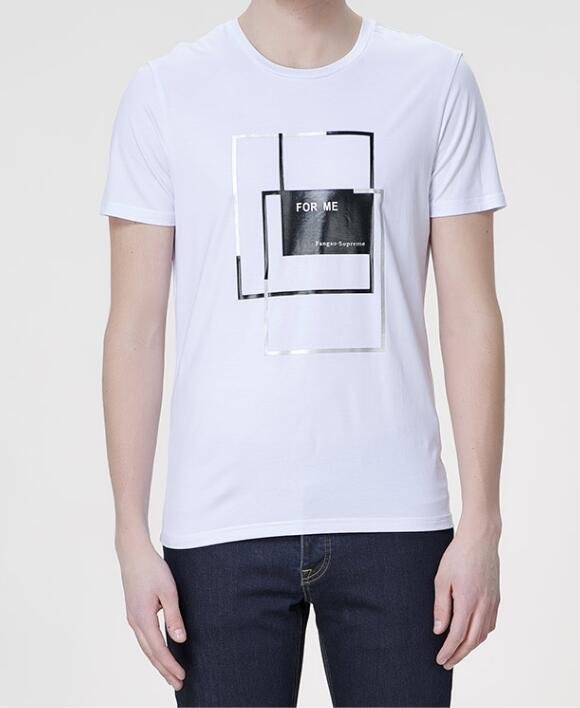 FINDSENSE MD 韓國 男 街頭 時尚 潮 黑白圖案字母印花 短袖T恤 特色T恤 圖案T