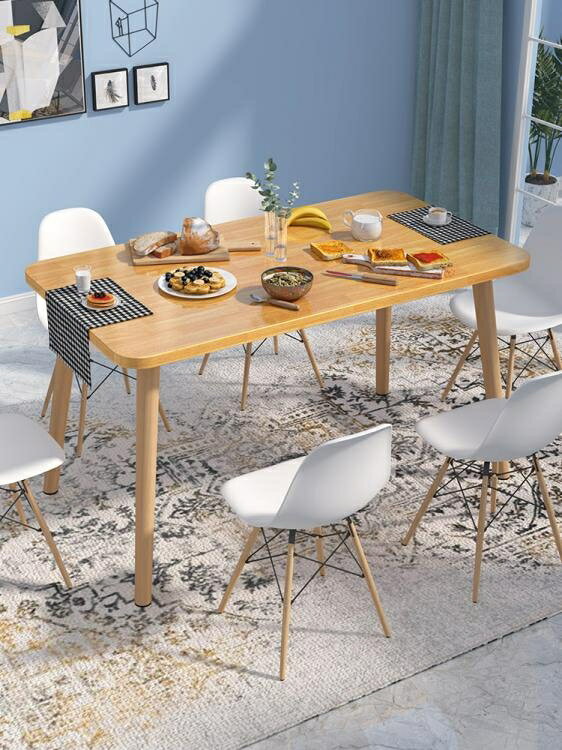邊桌 北歐餐桌椅家用簡約現代小戶型長方形桌子實木圓桌簡易租房吃 雙十一購物節 雙十一購物節