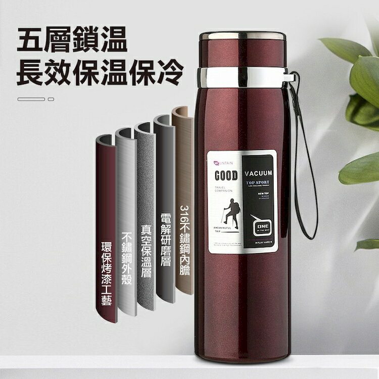 [現貨]不鏽鋼保溫瓶 保溫瓶 保溫杯 316保溫杯 真空大容量 316保溫瓶 水壺 316不鏽鋼真空長效保溫瓶 2