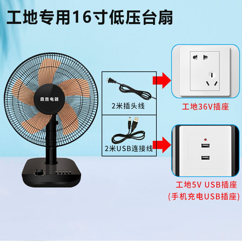 風扇 戶外風扇 小風扇USB風扇 5V臺扇 USB移動電源充電寶電風扇 工地36V交流臺式風扇