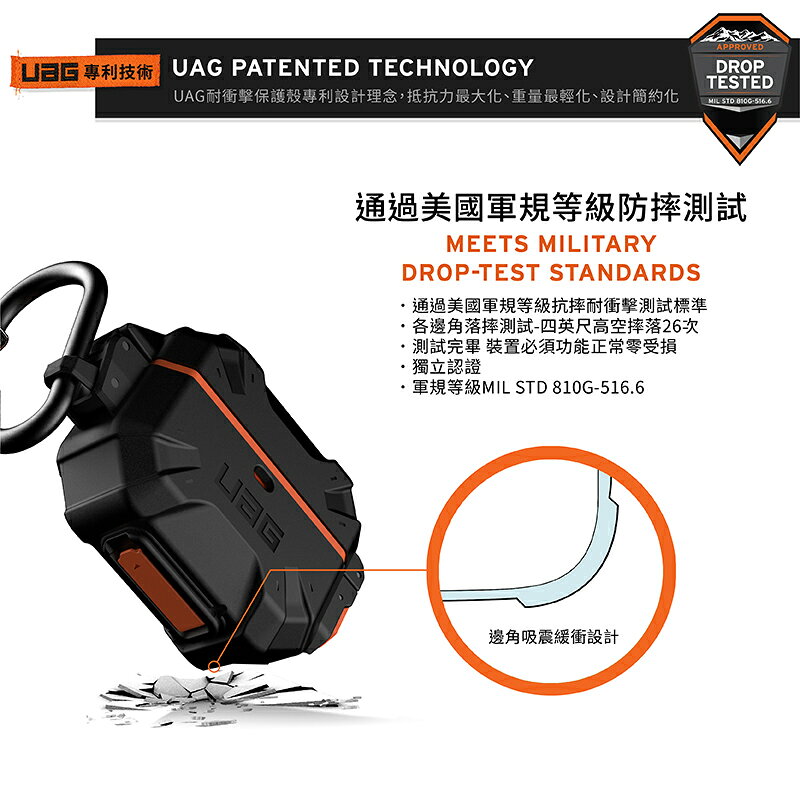 UAG 耐衝擊 防水 防塵 硬式 保護殼 防摔殼 耳機殼 AirPods 3 AirPods3 6
