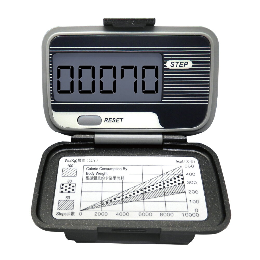 【明家Mayka】TM-215S健康 開蓋式 計步器(臺灣製LCD大字體 省電 好攜帶)