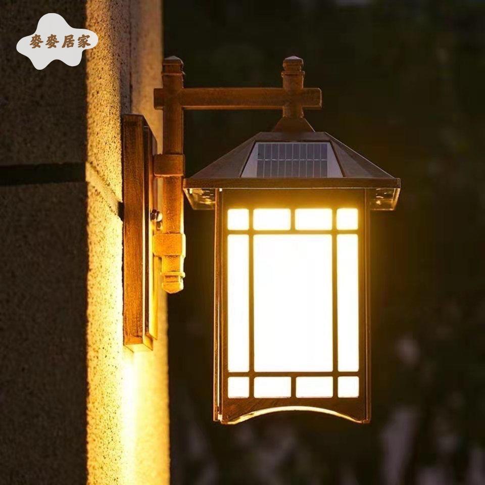 【麥麥居家】 新中式LED戶外壁燈 防水防銹圍墻庭院燈 外墻燈 門柱陽臺壁燈 壁掛式 免運 好物優選[dz0327]