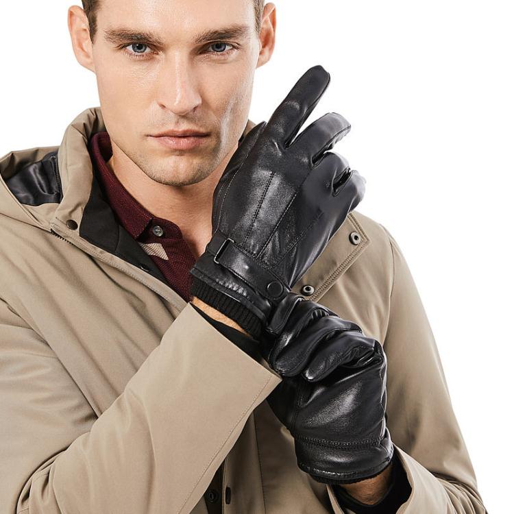 手套男冬季加絨防寒保暖戶外摩托車可觸屏男士皮手套