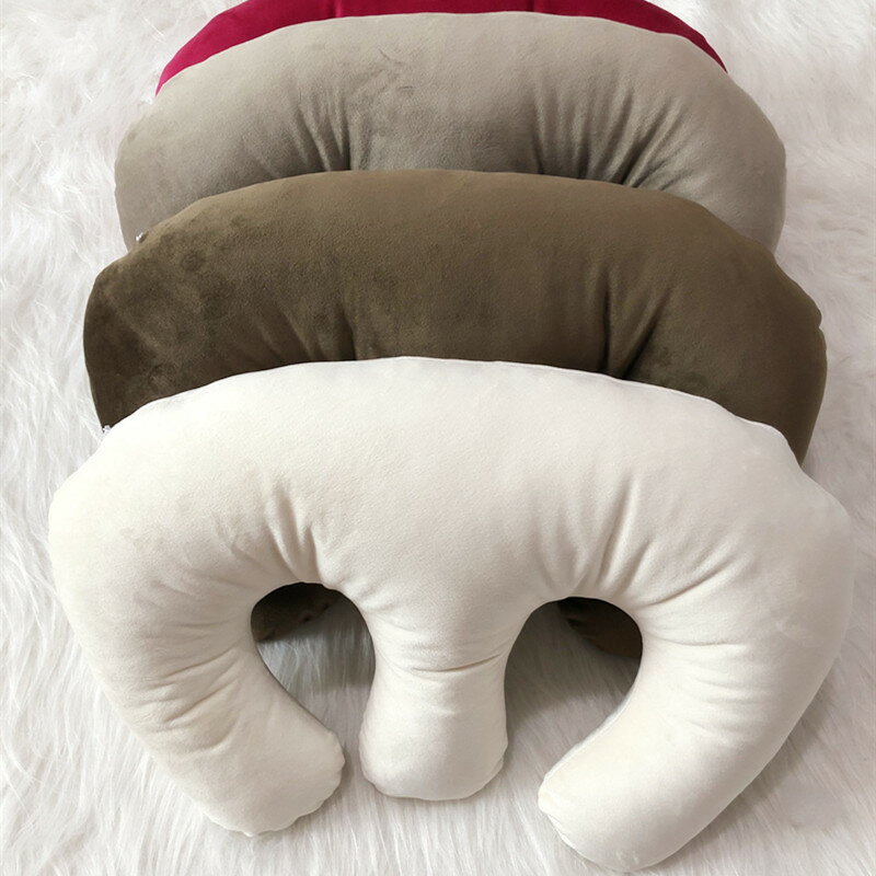 美容趴枕/矽膠趴枕 新款法蘭絨美容院趴枕胸墊咪咪防壓胸枕護理產後修復spa按摩成人【HZ70041】